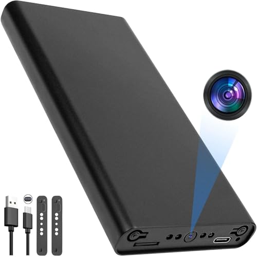 ZAIZAITY Indoor/Outdoor-Kamera-Tragbare Powerbank-Kamera-HD 1080P-Ohne WLAN - Kompatibel mit 512 GB-10.000 mAh - Bewegungserkennung - Nachtsicht - Gravitationssensor - Zyklische Aufnahme von ZAIZAITY
