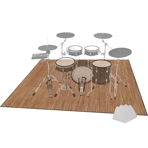 120 x 100 cm Schlagzeugteppich Schlagzeug Teppich Drum Teppich Schallschutz Teppich Professioneller Trommel teppich Antivibrationsmatten für Musikinstrumente Schallschutz Akustik Trommel Teppich von ZAJENKUB