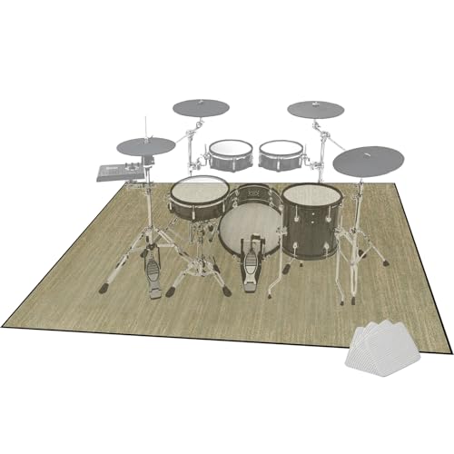 140 x 100 cm Schlagzeugteppich Schlagzeug Teppich Drum Teppich Schallschutz Teppich Professioneller Trommel teppich Antivibrationsmatten für Musikinstrumente Schallschutz Akustik Trommel Teppich von ZAJENKUB