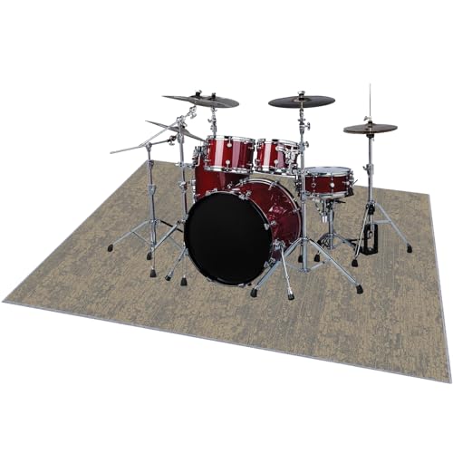 ZAJENKUB Drum Teppich, Schlagzeugteppich, rutschfeste Trommel Teppiche Elektronisches Schlagzeug Antivibrationsmatten, Professioneller Schallschutzmatte 230 x 180 cm von ZAJENKUB