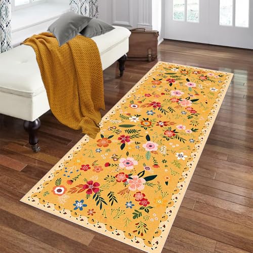 ZAJENKUB Teppich Läufer Flur Küchenläufer Teppichläufer Küche Teppiche Flurteppich 100 x 220 cm rutschfest Waschbar Korridor Teppich für Flur waschküche fußmatte Wohnzimmer eingangsbereich von ZAJENKUB