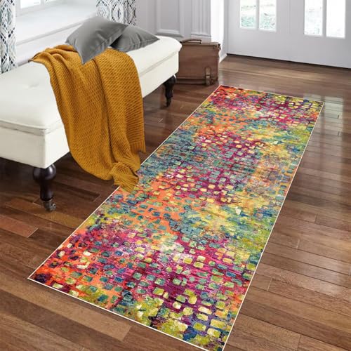 ZAJENKUB Teppich Läufer Flur Küchenläufer Teppichläufer Küche Teppiche Flurteppich 100 x 350 cm rutschfest Waschbar Korridor Teppich für Flur waschküche fußmatte Wohnzimmer eingangsbereich von ZAJENKUB