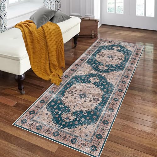 ZAJENKUB Teppich Läufer Flur Küchenläufer Teppichläufer Küche Teppiche Flurteppich 120 x 250 cm rutschfest Waschbar Korridor Teppich für Flur waschküche fußmatte Wohnzimmer eingangsbereich von ZAJENKUB