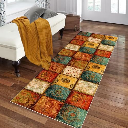 ZAJENKUB Teppich Läufer Flur Küchenläufer Teppichläufer Küche Teppiche Flurteppich 60 x 100 cm rutschfest Waschbar Korridor Teppich für Flur waschküche fußmatte Wohnzimmer eingangsbereich von ZAJENKUB