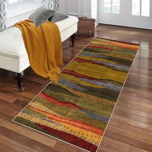 ZAJENKUB Teppich Läufer Flur Küchenläufer Teppichläufer Küche Teppiche Flurteppich 70 x 140 cm rutschfest Waschbar Korridor Teppich für Flur waschküche fußmatte Wohnzimmer eingangsbereich von ZAJENKUB