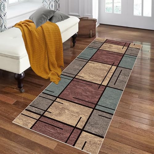 ZAJENKUB Teppich Läufer Flur Küchenläufer Teppichläufer Küche Teppiche Flurteppich 80 x 140 cm rutschfest Waschbar Korridor Teppich für Flur waschküche fußmatte Wohnzimmer eingangsbereich von ZAJENKUB