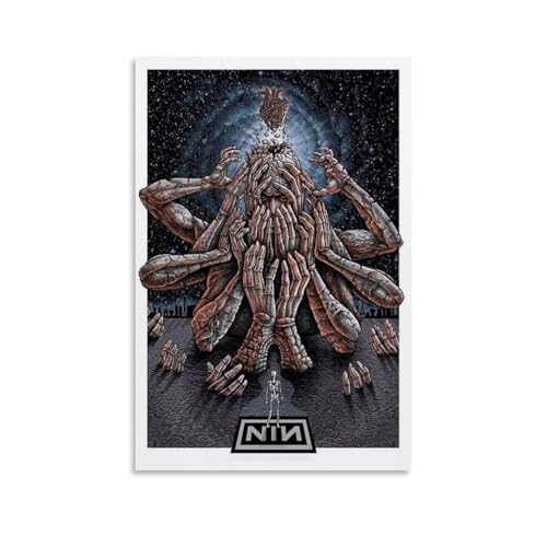 ZAJSGPUR Grunge Bands Nine Inch Nails Horror Art Poster Dekorative Malerei Leinwand Wandkunst Wohnzimmer Poster Schlafzimmer Malerei 16x24inch(40x60cm) von ZAJSGPUR