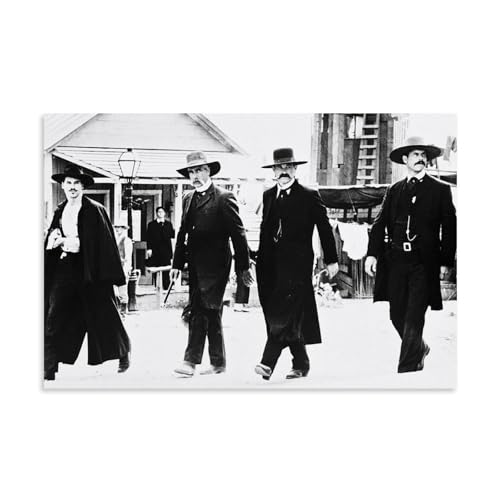 ZAJSGPUR Western Movies Tombstone Black White Poster Dekorative Malerei Leinwand Wandkunst Wohnzimmer Poster Schlafzimmer Malerei 12x18inch(30x45cm) von ZAJSGPUR