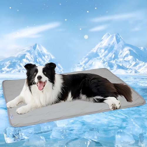 ZAKAPAWS Kühldecke für Hunde, Q-MAX>0,4, wasserdichte Haustier-Überwurfdecke, Bettdecke, rutschfeste Hundedecken für Couch, waschbar, Möbelbezug für den Sommer, grau, 76 x 101 cm ZAKAPAWS Kühldecke für Hunde, Q-MAX>0,4, wasserdichte Haustier-Überwurfdecke, Bettdecke, rutschfeste Hundedecken für Couch, waschbar, Möbelbezug für den Sommer, grau, 76 x 101 cm von ZAKAPAWS