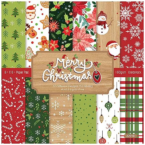 ZAKHSE Motivpapier Weihnachten,48 Blätter Bastelpapier Muster,Designpapier 15,2x15,2cm,Schneeflocke Schneemann Musterpapier Set,Einseitige Bedruckt Papierblock für Scrapbook Basteln Kartenherstellung ZAKHSE Motivpapier Weihnachten,48 Blätter Bastelpapier Muster,Designpapier 15,2x15,2cm,Schneeflocke Schneemann Musterpapier Set,Einseitige Bedruckt Papierblock für Scrapbook Basteln Kartenherstellung von ZAKHSE