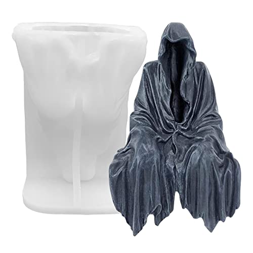 Geisterkerzenform Halloween God of Death Resin Casting Silikonform für DIY Aromatherapie Kerzen Homemade Soap Wax Plaster Polymer Clay Dekoration von ZAKVOOR