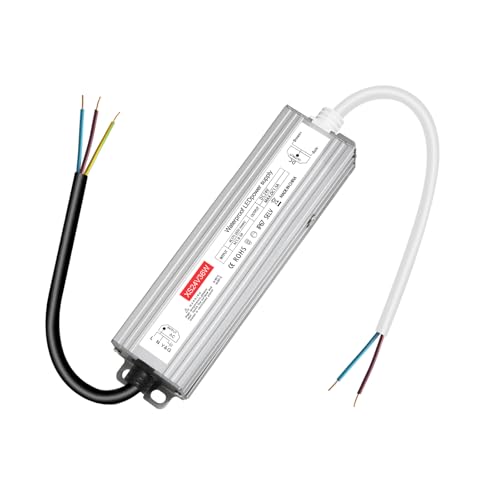 led trafo 24v 1.5A, IP67 Wasserdicht led transformator 24V 36w, LED Treiber Netzteil trafo 230v auf 24V 36W, netzteil 36W für G4 GU5.3 MR11 MR16, Nicht Dimmbar, kein Flimmern, Kein Rauschen von ZAKVOP