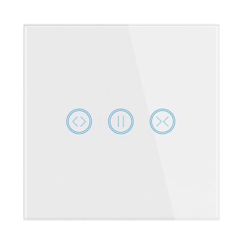 Smart Rolladenschalter, Wlan Rolladenschalter zur Steuerung der Rollläden/Jalousien/Markisen, Kompatibel mit Alexa/Google Assistant, Zeitschaltuhr und Sprachsteuerung, Benötigt Nullleiter - Weiß Smart Rolladenschalter, Wlan Rolladenschalter zur Steuerung der Rollläden/Jalousien/Markisen, Kompatibel mit Alexa/Google Assistant, Zeitschaltuhr und Sprachsteuerung, Benötigt Nullleiter - Weiß von ZAKVOP