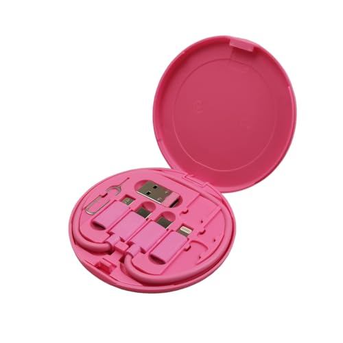 ZALUJMUS Mehrzweck-Datenkabel-Aufbewahrungsbox für IOS Device, USB-C und Micro-USB-Geräte Universal Datenübertragungskabel (Pink) von ZALUJMUS