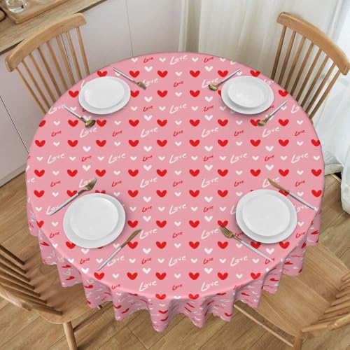 60 Zoll Fleckschutz Runde Tischdecke Spitzenrand Waschbar für Coffee Shop Dekor [S] Multicolor Diameter 60In von ZALXOZYL