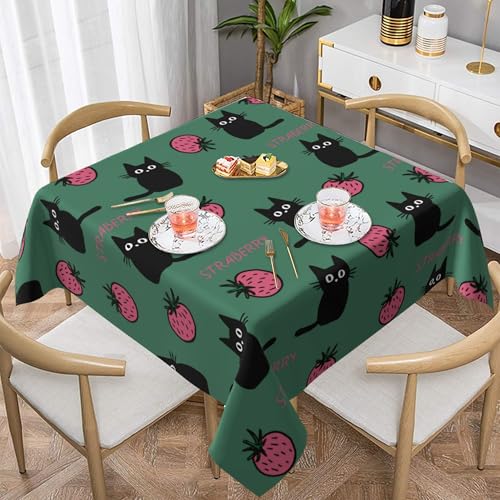 60X60 Zoll Quadratische Tischdecke - Ölabweisende, Leicht Zu Reinigende Tischdecke für Picknick, Hochzeitsfeier, Bedrucktes Muster Color 152X152 von ZALXOZYL