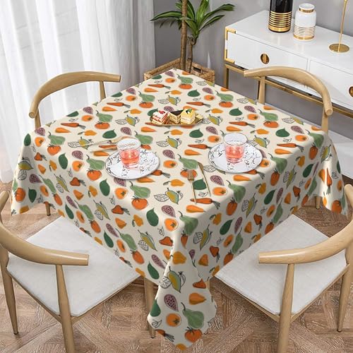 60X60 Zoll Quadratische Tischdecke - Ölabweisende Tischdecke für Picknick, Hochzeitsfeier, Bedrucktes Muster Color 137X137 von ZALXOZYL