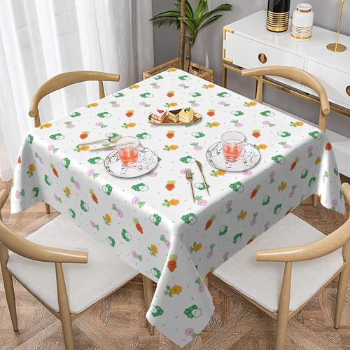60X60 Zoll Quadratische Tischdecke - Ölfeste, Strapazierfähige Tischwäsche für Café, Abendessen, Picknick, Bedrucktes Muster 1 152X152 von ZALXOZYL