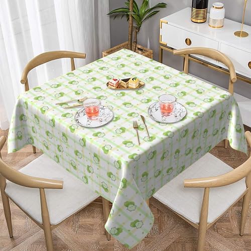 60X60 Zoll Quadratische Tischdecke - Ölfeste, Strapazierfähige Tischwäsche für Café, Abendessen, Picknick, Bedrucktes Muster 2 152X152 von ZALXOZYL