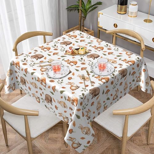 60X60 Zoll Tischdecke Mit Bedrucktem Muster, Abwischbare Oberfläche für Hochzeiten, Bankette, Leicht Zu Reinigen, Wasserdicht Color 152X152 von ZALXOZYL