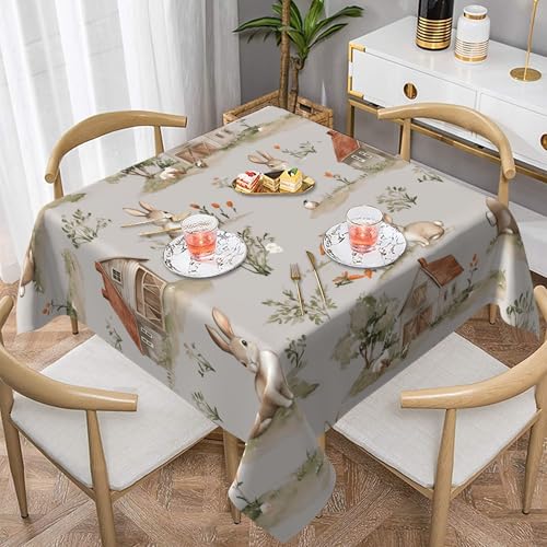 60X60 Zoll Tischdecke Mit Bedrucktem Muster für Große Familienessen, Spritzschutz, Wasserdicht und Ölbeständig 1 152X152 von ZALXOZYL