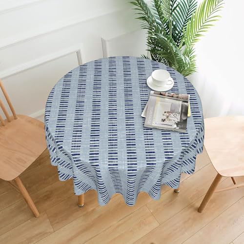 Abwischbare Tischdecke, Rund, 152 cm, Hygienische Oberfläche, Bedrucktes Muster, für Restaurants und Cafés 3 60In von ZALXOZYL