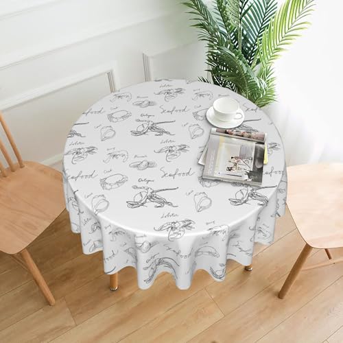 Akzent-Tischdecke, 60 Zoll, Vielseitig Einsetzbar, Multifunktional, Monochromes Streifendruckdesign für Eklektische Dekoration Color 152cm von ZALXOZYL