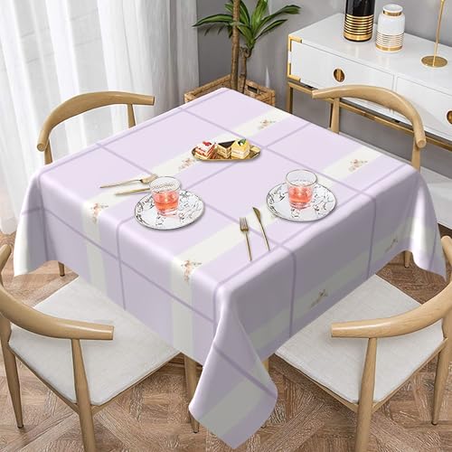 Fleckenschutz-Tischdecke, 60X60, Quadratisch, Bedrucktes Muster, für Große Küchen, Große Partys, Abwischbare Oberfläche 3 137X137 von ZALXOZYL
