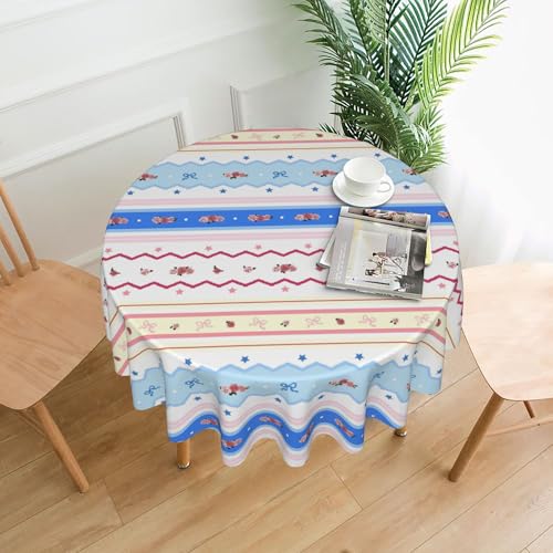 Picknick-Tischdecke, 152 cm, Rund, Bedrucktes Muster, für Spaß und Zusammenkünfte Im Freien 3 60In von ZALXOZYL