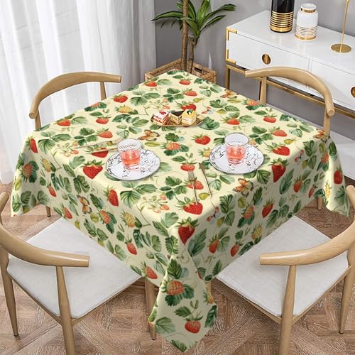 Quadratische Tischdecke, 152,4X152,4 cm, Ölabweisend, Leicht Zu Reinigen, Tischschutz für Hochzeiten, Picknicks Im Freien, Bedrucktes Muster 3 137X137 von ZALXOZYL