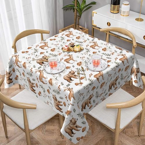 Quadratische Tischdecke 54X54, Bedrucktes Muster für Wochenendbrunch, Familienessen, Wasserdicht, Praktisch Color 137X137 von ZALXOZYL