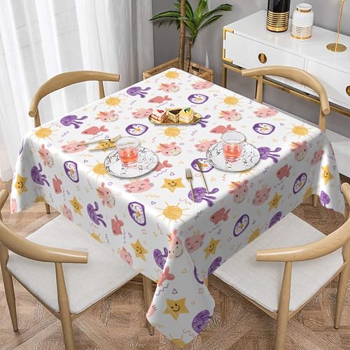 Quadratische Tischdecke 60 X 60 Zoll, Strapazierfähig für Den Innen- und Außenbereich, Schutz In Café-Restaurant-Qualität, Nicht Saugfähige Oberfläche, Druckfeste Textur Colorful 152X152 Quadratische Tischdecke 60 X 60 Zoll, Strapazierfähig für Den Innen- und Außenbereich, Schutz In Café-Restaurant-Qualität, Nicht Saugfähige Oberfläche, Druckfeste Textur Colorful 152X152 von ZALXOZYL