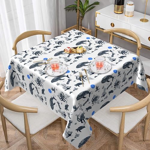 Quadratische Tischdecke 60X60 Zoll, Heftklammern für Hochzeitsregister, Feuchtigkeitsbeständige Rückseite, Sunfast-Farbsystem, Flach Verpackt Colorful 152X152 Quadratische Tischdecke 60X60 Zoll, Heftklammern für Hochzeitsregister, Feuchtigkeitsbeständige Rückseite, Sunfast-Farbsystem, Flach Verpackt Colorful 152X152 von ZALXOZYL