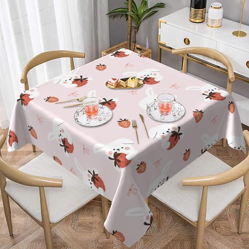 Quadratische Tischdecke 60X60 Zoll - Schmutzabweisende, Strapazierfähige Tischwäsche für Café, Abendessen, Picknick, Bedrucktes Muster 6 152X152 von ZALXOZYL