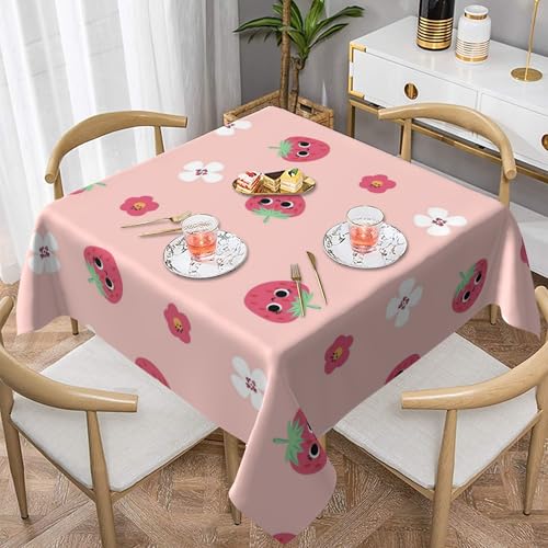 Quadratische Tischdecke 60X60 Zoll – Schmutzabweisende, Strapazierfähige Tischwäsche für Hochzeiten, Picknicks Im Freien, Bedrucktes Muster Color 137X137 von ZALXOZYL