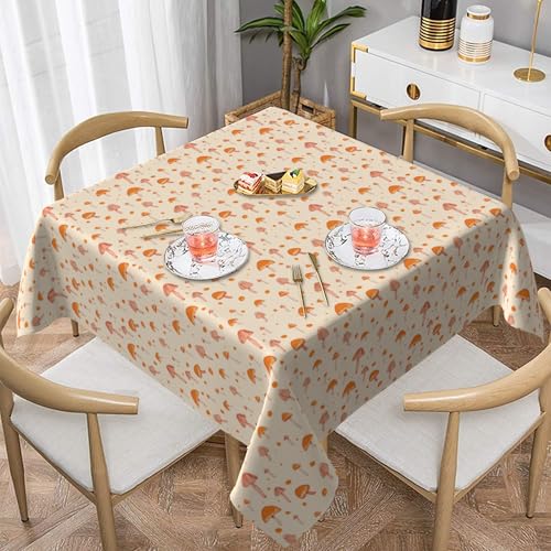 Quadratische Tischdecke 60X60 Zoll - Schmutzabweisende, Strapazierfähige Tischwäsche für Picknick, Hochzeitsfeier, Bedrucktes Muster Color 137X137 von ZALXOZYL