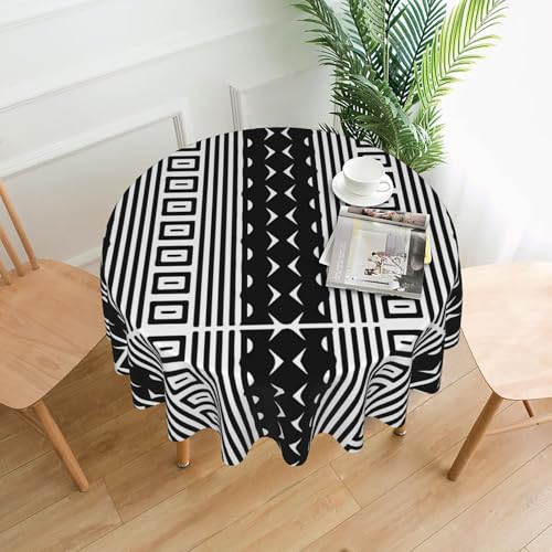 Runde, Abwischbare Tischdecke, 152 cm, Schmutzabweisend, Bedrucktes Muster, für Familienessen und Den Täglichen Schutz 2 60In von ZALXOZYL