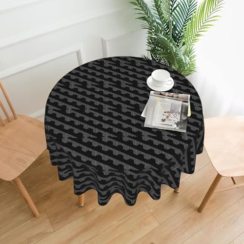 Runde Tischdecke, 152 cm, Bedrucktes Muster, für Verschiedene Anlässe und Anlässe Color 60In von ZALXOZYL