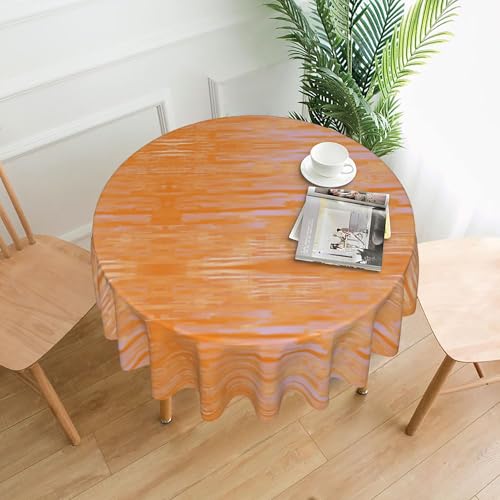 Runde Tischdecke für Den Außenbereich, 152 cm, Schimmelresistent, Bedrucktes Muster, für Feuchte Umgebungen und Gartenpartys Color 60In von ZALXOZYL