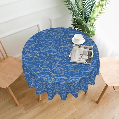 Runde Tischdecken, 152 cm, Wasserdicht, Mit Bedrucktem Muster, Abwischbare Abdeckung für Terrasse, Garten und Esstisch Im Innenbereich Color 60In Runde Tischdecken, 152 cm, Wasserdicht, Mit Bedrucktem Muster, Abwischbare Abdeckung für Terrasse, Garten und Esstisch Im Innenbereich Color 60In von ZALXOZYL