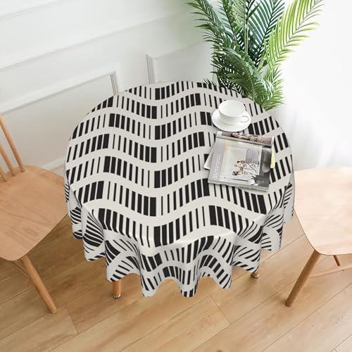Tischdecke, Rund, 152 cm, Bedrucktes Muster für Einfache Pflege und Wartung Color 60In von ZALXOZYL