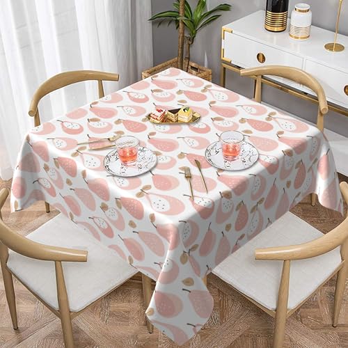 Tischdecke 54X54 Zoll Wasserdichter Strapazierfähiger Stoff für Café Restaurant Küche, Hochzeitsfeier Tisch, Weich 2 137X137 von ZALXOZYL