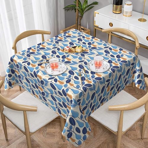 Tischdecke 54X54 Zoll Wasserdichter Strapazierfähiger Stoff für Café Restaurant Küche, Hochzeitsfeier Tisch, Weich 4 152X152 von ZALXOZYL