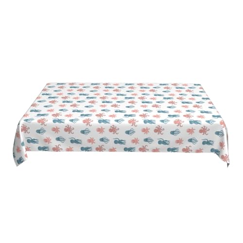 Tischdecke für Gartenpartys, Bedrucktes Muster, 152 X 228 cm, Rechteckig, Polyester, für Den Außenbereich, Wasserdicht, Waschbar A One Size Tischdecke für Gartenpartys, Bedrucktes Muster, 152 X 228 cm, Rechteckig, Polyester, für Den Außenbereich, Wasserdicht, Waschbar A One Size von ZALXOZYL