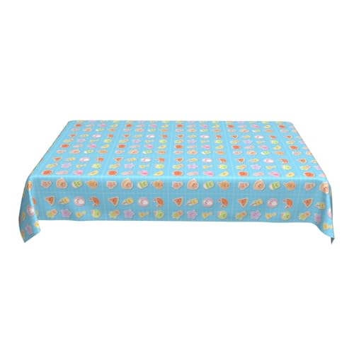 Waschbare Tischdecke, 152 X 228 cm, Bedrucktes Muster, Polyester, Rechteckiges Dekor, Abwischbar, für Den Innen- Und Außenbereich Geeignet Color One Size Waschbare Tischdecke, 152 X 228 cm, Bedrucktes Muster, Polyester, Rechteckiges Dekor, Abwischbar, für Den Innen- Und Außenbereich Geeignet Color One Size von ZALXOZYL