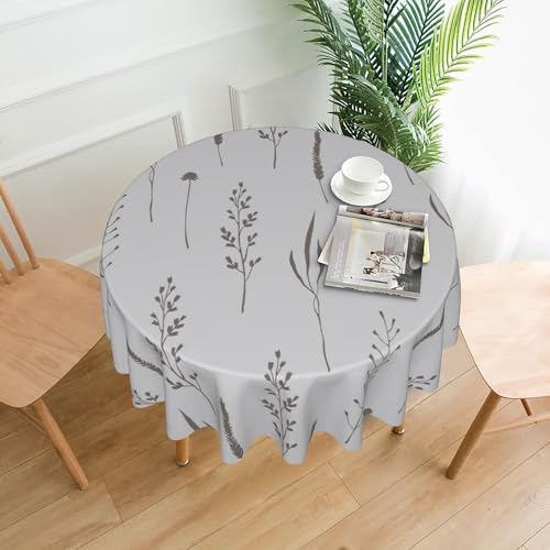 Weiße, Runde Tischdecke, 152 cm, Bedrucktes Muster, für Hochzeiten, Bankette und Formelle Anlässe Color 60In von ZALXOZYL