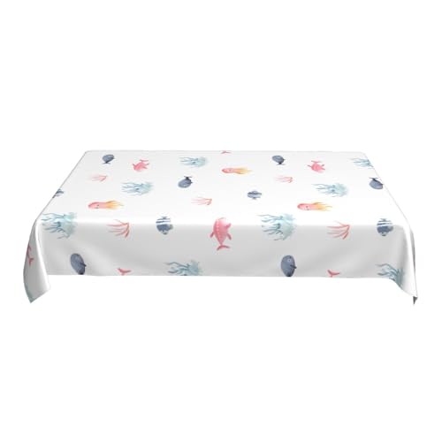ZALXOZYL Cafe Restaurant Tisch Tuch 152X228cm Gedruckt Muster Rechteck Polyester Kommerziellen Wasserdicht Color One Size von ZALXOZYL