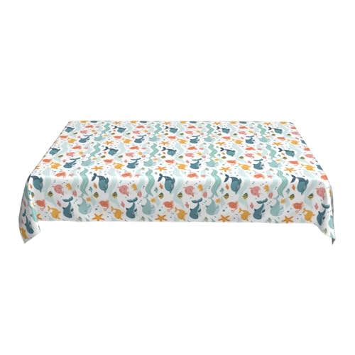 ZALXOZYL Rechteckige Tischmatte, Alternatives Gedrucktes Muster, 152 X 228 cm, Polyester, Wasserdicht, Vollständige Abdeckung B One Size von ZALXOZYL