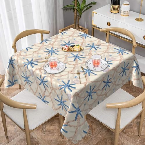 ZALXOZYL Weiche Tischdecke, 137X137cm, Wasserdicht, für Esstische Im Café, Restaurants, Hochzeitsfeiern, Schmutzabweisend 1 152X152 von ZALXOZYL