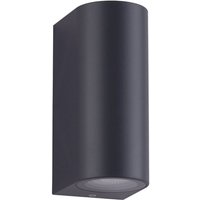 Wandleuchte in Schwarz GU10 2-flammig IP54 - black - Zambelis von ZAMBELIS